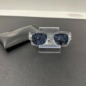 Versace Women's Clear with Blue Lens Sunglasses (JB1397)